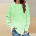 thumbnail image 2 of VERUGU Sweatshirt for Women Casual Crew Neck Pullover Fall Loose Long Sleeve Fashion Print Tops Shirts Green S, 2 of 5