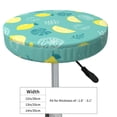 thumbnail image 2 of green Cute Lemon Yellow Round Bar Stool Seat Covers, Elastic Round Chair Cover Stool Seat Slipcover Bar Stool Cushions Round Pad for 12-14 inch, 2 of 5