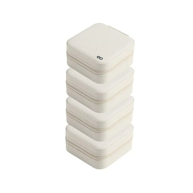 4pcs Joyero Alajero Organizador Mini Blanco