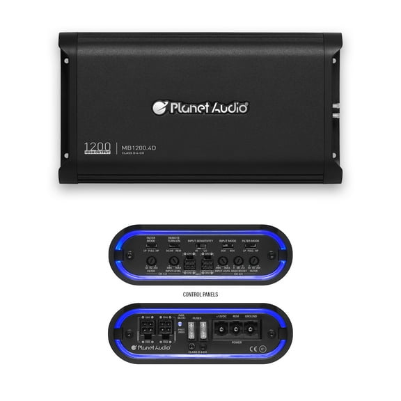 Restored Planet Audio MB1200.4D 1200 W Class D Car Amplifier (Refurbished)