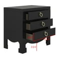 thumbnail image 3 of Safavieh Nero 3-Drawer Solid Contemporary Night Stand, Black, 3 of 10