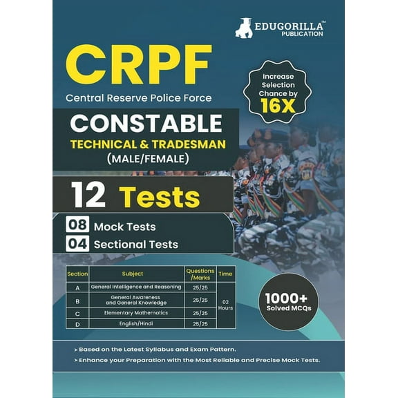 CRPF Constable Technical and Tradesman Exam 2023 (English Edition) - 8 Full Length Mock Tests and 4 Sectional Tests with, (Paperback)