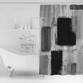 thumbnail image 2 of Shower Curtain for Bathroom Abstract Color Block PaintWaterproof Bath Curtains Shower Curtains with Hooks,Black Gray PatchworkBathroom Curtain Privacy Drapes for Bathtubs Toilet 72x72in, 2 of 9