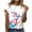 #2-White, variant on Summer Tops Womans Causal Blouse Short Sleeve T-Shirt