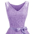 thumbnail image 5 of Market In The Box Women Floral Lace V Neck Sleeveless Bridemaid Party Dress, 5 of 7