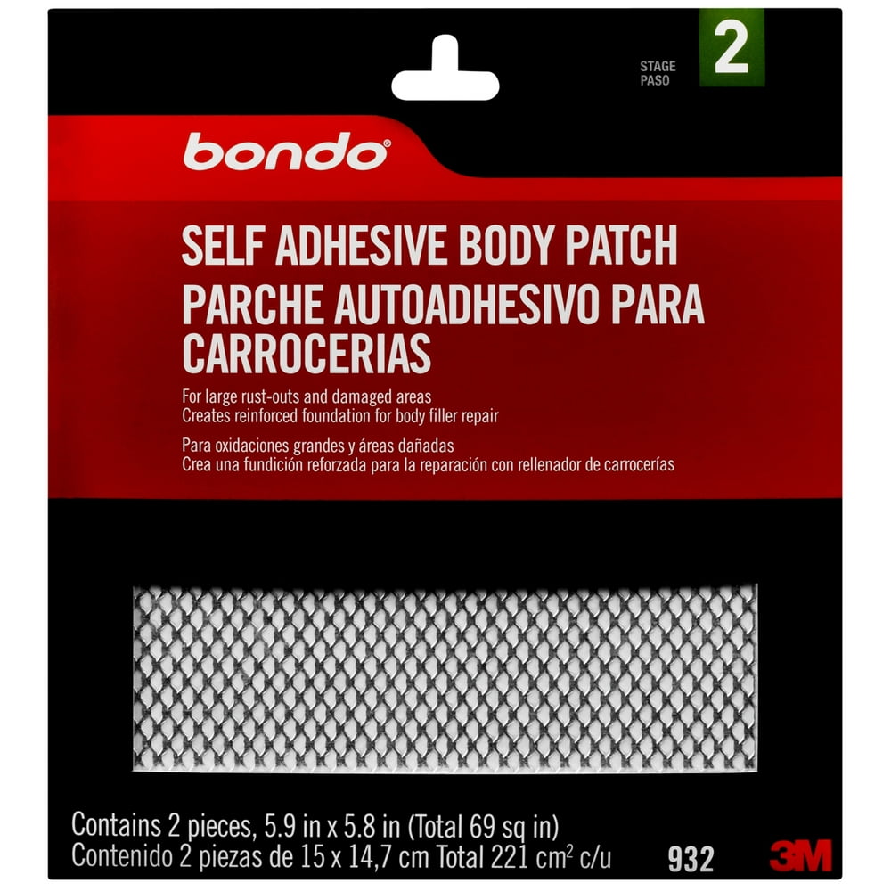 Bondo Self Adhesive Body Patch, 932SRP, 2/Pack