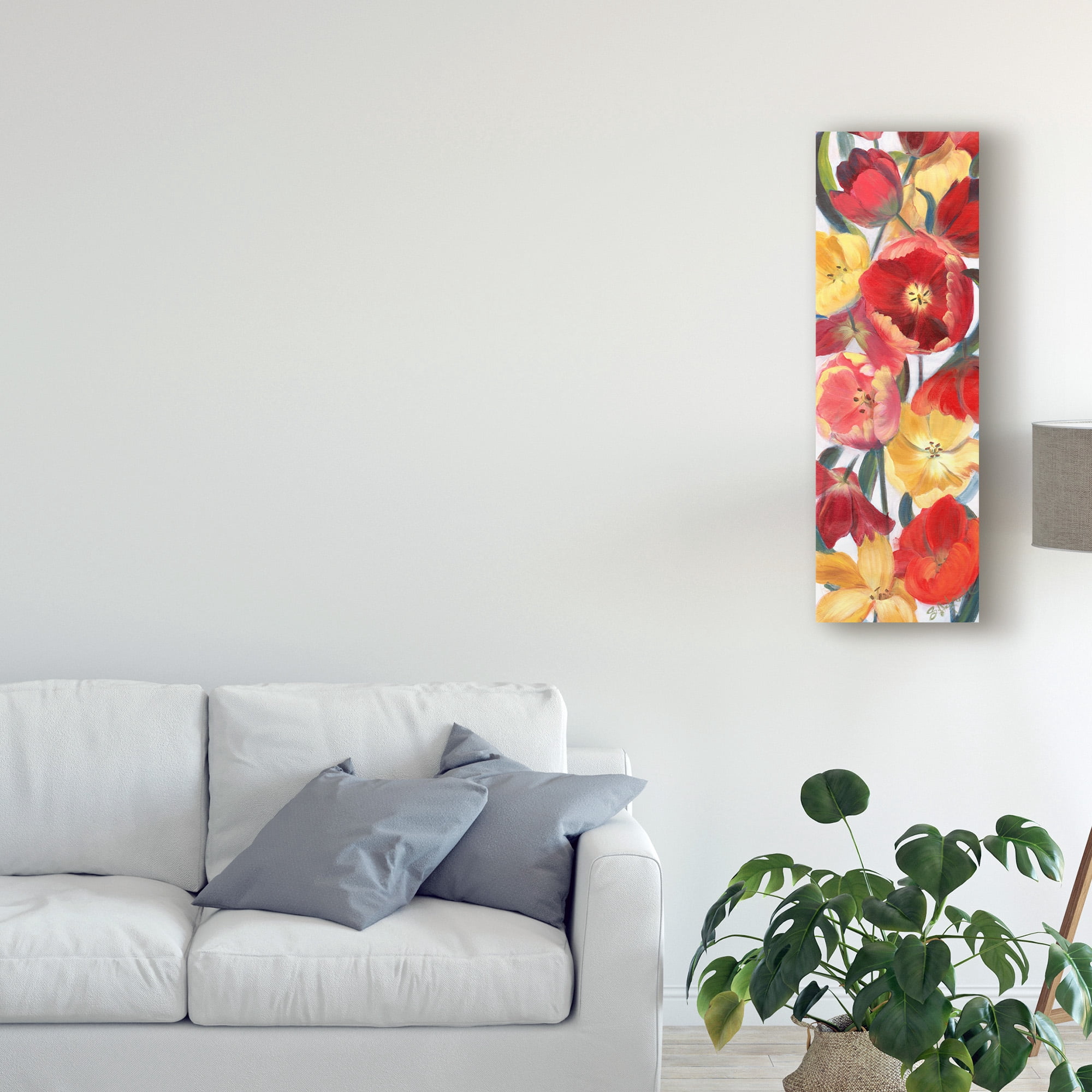 Trademark Fine Art 'Tulip Array Panel II' Canvas Art by Sandra Iafrate