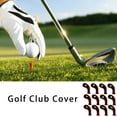 thumbnail image 3 of Naiovety Paquete de 12 fundas para cabeza de golf, fundas de malla de amplia compatibilidad, accesorios para putter, equipo deportivo resistente Golf Rojo, 3 of 6