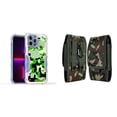 thumbnail image 1 of Case and Pouch Bundle for iPhone 14 Pro Max: Heavy Duty Armor Rugged Case (Army Green Camo) and Vertical Rugged Nylon Belt Holster (Green Camo), 1 of 9