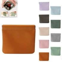 Pouchic - Personalized Snap Closure Leather Organizer Pouch(Ginger)