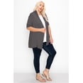 thumbnail image 2 of Women's Plus Size Casual Short Sleeve Open Front Cardigan, 2 of 3