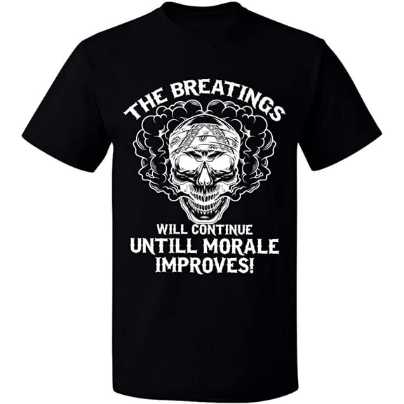 Unisex T-Shirt, Breating Morale Improves, Slim Fit, Short Sleeve Sweater - Black Small