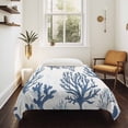 thumbnail image 4 of Blue Grey Coral Tapestry for Bedroom Wall Hanging Tapestry, Coastal Watercolor Ocean Ceiling Backdrop Tapestries Poster Blanket Wall Decor for Teens Room Living Room Dorm 51" x 59", 4 of 8