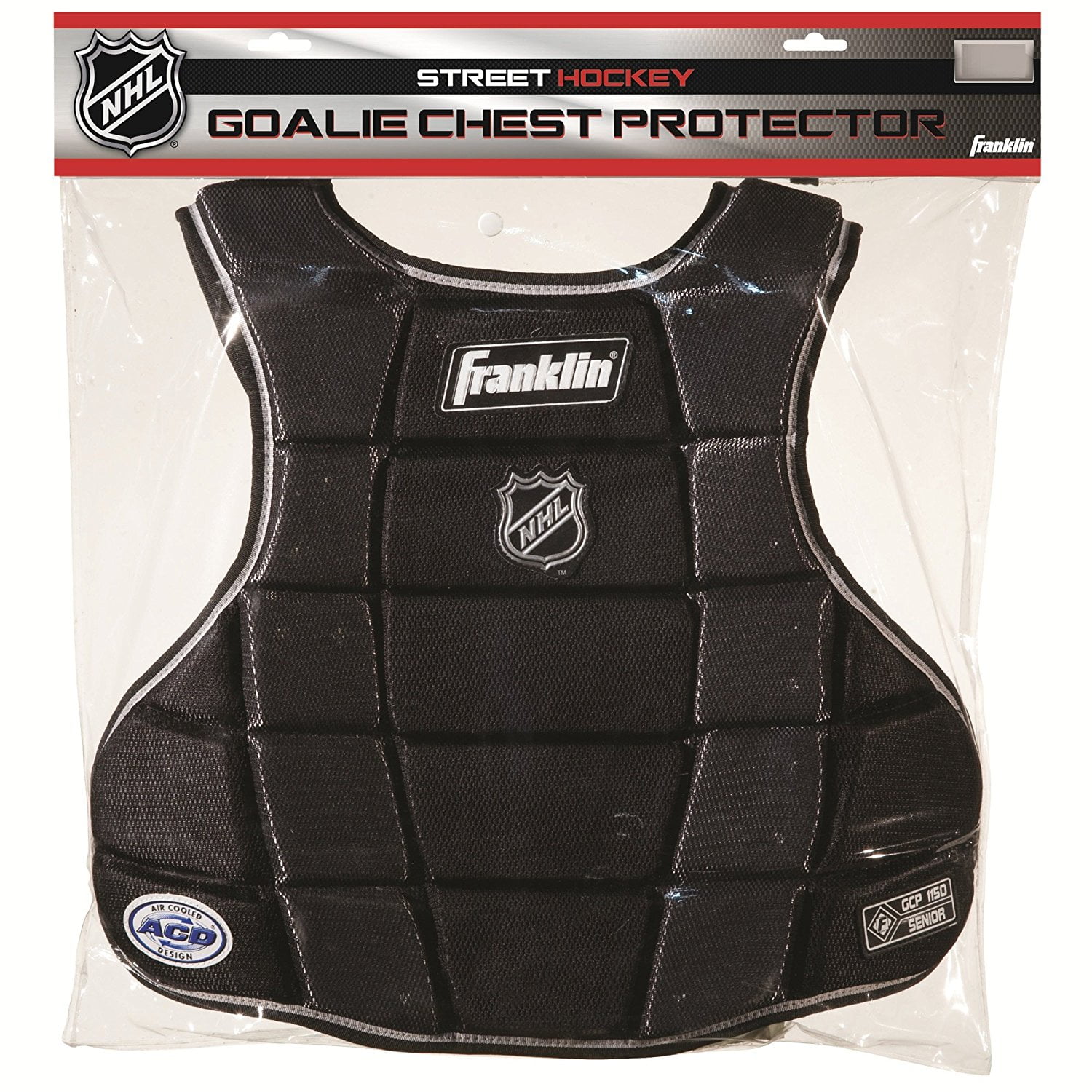 NHL SX Pro GCP 1150 Goalie Chest Protector, Senior, National Hockey League License By Franklin Sports by