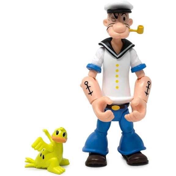 Boss Fight Studio Popeye the Sailor Man First Appearance, White Shirt Action Figure – Highly Articulated Collectible and Customizable Figurine with Accessories and Alternate Parts – 1:12 Scale