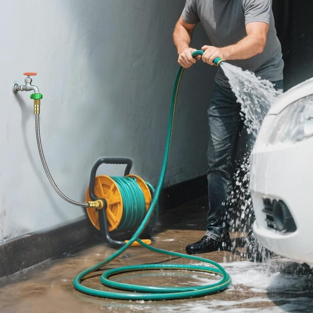 Geemin Garden Leader Hose Female to Male Leader Hose 5ft Leakproof Flexible Water Hose