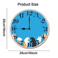 thumbnail image 2 of Kurmntregon Dog Wall Clock Cute Cat Paw Print Wall Clock Wall Clock Silent Non Ticking Wall Clocks Decorative Wall Clock For Bedroom Kitchen Living Room Bathroom Round 10inch, 2 of 8