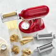 thumbnail image 5 of HOZODO - Accesorio de pasta para mezclador KitchenAid, incluye rodillo de hoja de pasta, cortador de espaguetis, 3 piezas para accesorio de pasta, 5 of 5