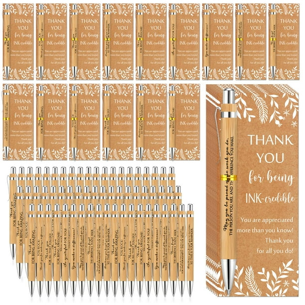 Set de regalo de agradecimiento a los empleados ReliThick Bamboo Pen x30