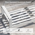 thumbnail image 5 of LayinSun 5 Piece Hight Back Aluminum Outdoor Furniture Set with Fire Pit Table, Modern Patio Conversation Sets, 5 of 7