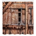 thumbnail image 3 of Ambesonne Rustic Shower Curtain, Oak Abandoned Barn Door, 69"Wx75"L, Pale Brown, 3 of 3