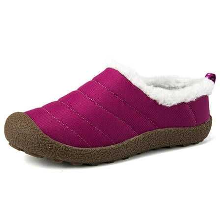 

Element & Stitch Men s Women s Winter Warm Slippers with Fuzzy Plush Lining Slip on House Shoes with Indoor Outdoor Anti-Skid Rubber Sole