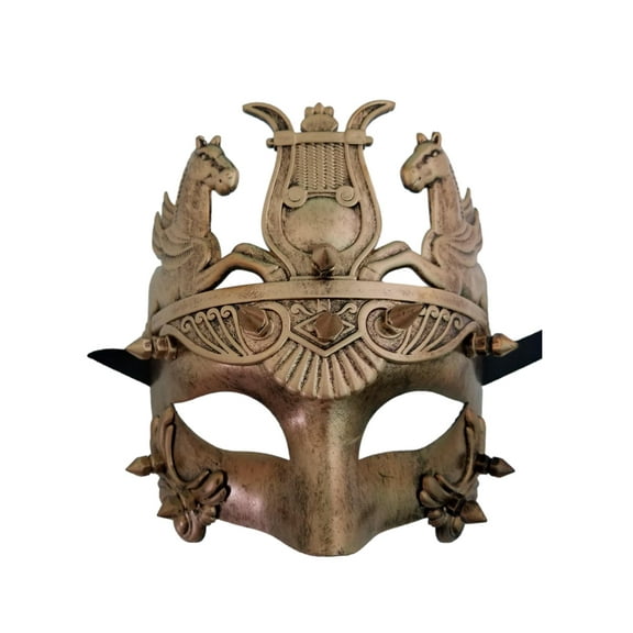 Spike Gold Antique Gladiator Warrior Masquerade Men's Mask