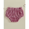 thumbnail image 2 of Suealasg Baby Girls Summer Shorts Infant Plaid Shorts Pants with Elastic Waist Triangle Short Casual Clothes, 2 of 7
