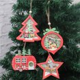 thumbnail image 4 of Colorful Hanging Ornament Tree Pendant Wooden Pendant Peach-Shaped Luminous Pendant Tree Decoration, 4 of 8