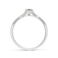 thumbnail image 2 of ANGARA Natural Diamond Solitaire Crossover Engagement Ring in 14K White Gold for Women (Size-3.5mm| Color-K| Clarity-I3) | April Birthstone, Anniversary, Jewelry Gift for Women | Natural Diamond Ring, 2 of 7