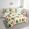 thumbnail image 3 of Manfei Rustic Tree Twin Bedding Sets 7-Piece for Kids, Cartoon Gingerbread Man Bedding Comforter Set, Merry Christmas Theme Reversible Sheet Sets, Microfiber Bedroom Decor, 3 of 7