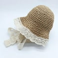 thumbnail image 2 of Fashion Children Summer Sweet Lace Straw Hat Baby Girl's Spring Wide Brim Sunhat, 2 of 5