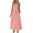 Pink, variant on Efsteb Women's Maxi Dresses Summer Spaghetti Strap Sping Dress Casual Solid Color Beach Sundress Pleated Long Dress (Blue,L)