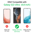 thumbnail image 2 of Cnarery [2+2] 2 Pack Tempered Glass Screen Protector for Samsung Galaxy S22 Ultra 6.8 inch, with 2 Pack Camera Lens Protector, Scratch resistant, Bubble Free, 2 of 7