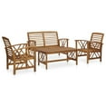 thumbnail image 1 of vidaXL 4 Piece Garden Lounge Set Solid Acacia Wood, 1 of 1