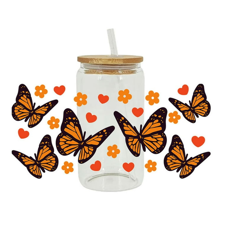 COFEST Stickers,Cup Wrap Transfer Stickers,Fall Leaves Decorative Sticker  For Cups,Mugs,Tumbler,Bottles,Dishes Ect,I, 