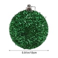 thumbnail image 3 of Large Christmas Balls Ornaments,5.9" Sparkly Shatterproof Christmas Tree Ornaments Sequin Glitter Xmas Decorations for Holiday & Winter Xmas Party Decor,1Pcs(Green), 3 of 8