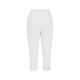 thumbnail image 4 of AherBiu Capri Leggings for Women Yoga Capris Stretch High Waisted Slim Fitted Business Casual Pants 3/4 Length, 4 of 6