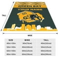 thumbnail image 5 of Custom Green Bay Blanket Personalized Throw Blankets Name and Number for Men Women Boy Football Style Decor Gifts, 5 of 6