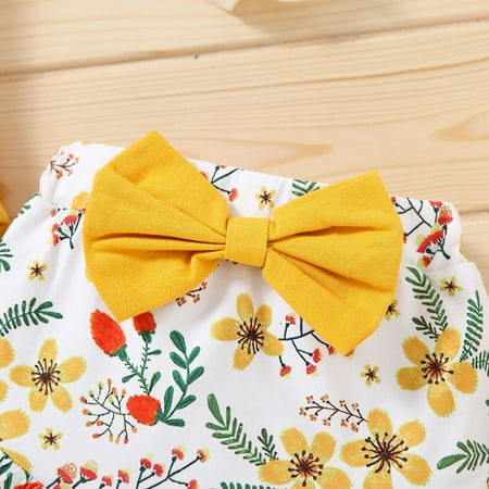 

kpoplk Toddler Girl Summer Outfits Baby Girl Clothes Bell Bottom Outfit Letter Print Short Sleeve T-Shirt Top Cow Flare Pants Set Cowgirl Outfits(Yellow)