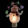 thumbnail image 3 of Night Light Snowman and Garland 7.75" LED Christmas Decor, 3 of 5