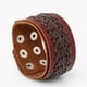 thumbnail image 2 of Pulsera de cuero Hugo Punk para hombre marrón, 2 of 10