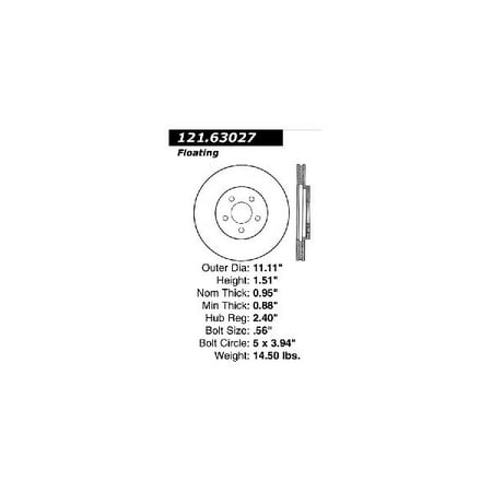 Gt Brake Lines - Go-Parts OE Replacement for 1989-1995 Chrysler LeBaron Front Disc Brake Rotor for Chrysler LeBaron (Base / GT / High Line / Premium)