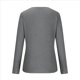 thumbnail image 5 of Camiseta de Mujer con Encaje de Piña y Costuras, Color Liso, Larga, Cuello Redondo, Informal. Gris M, 5 of 6