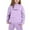 Purple, variant on lnmuld Two Piece Outfits Stylish Girls Winter Outfits Set Printed Hooded Sweatshirt Ensemble for Casual Wear with Easy Care Instructions Solid Color Size:7-8 Years