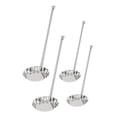 thumbnail image 4 of WEAVILUX 4pcs Silver Stainless Steel Round Oval Long Handle Kitchen Tools for Cooking Baking Making Fried Balls, 4 of 6