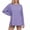 Purple, variant on Bovxnpu Long Sleeve Shirts Oversized Summer T Shirts Workout Tops Plus Size Loose T Shirt with Side Slits Wear Summer Tops (Women's or Women's Plus)