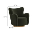 thumbnail image 3 of Montrose Swivel Accent Chair in Fern Walnut, 3 of 9