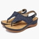 thumbnail image 3 of Summer Women Strap Sandals Women S Flats Open Toe Solid Casual Shoes Rome Wedges Thong Sandals Sexy Ladies Shoes, 3 of 4