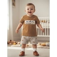 thumbnail image 6 of BemeyourBBs Toddler Baby Boy My Rolls Are Homemade Outfits Bread Embroidery Short Sleeve T-Shirt + Plaid Shorts Set Summer Clothes, 6 of 9